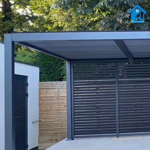 Chinesische Aluminium-Pergola, Pavillon mit Einstellbaren Dachlamellen, Terrassen-Pergola zum Wandanbau - Product Image 2