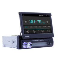 Autoestéreo Android 1 DIN con Pantalla Táctil Retráctil de 7 Pulgadas, Navegación GPS, Wi-Fi, BT y Reproductor MP5