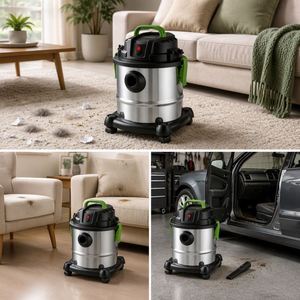 Aspirateur souffleur électrique K-D/W avec filtre HEPA, technologie cyclonique, pour utilisation à sec et à l'eau, avec sac de 15 L, pour la maison, le garage, l'hôtel, la voiture - Product Image 2
