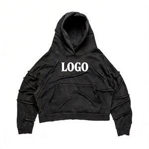 Sudadera con Capucha para Hombre, de Algodón, Color Sólido, Uso Diario Informal, Personalizada, Manga Regular, Ecológica, Antipilling, Estilo Desgastado, para Otoño - Product Image 2