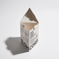 Boîte Cadeau en Papier Personnalisée en Forme de Cylindre Triangulaire Blanc, Emballage pour Avion, Vente en Gros, Écologique, Recyclable, Papier Couché
