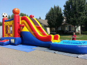 Đảng vui vẻ <span class=keywords><strong>Inflatable</strong></span> Bouncer Hạnh Phúc sinh nhật nhà bị trả lại với trượt Combo bóng rổ Hoop thương mại Nhà bị trả lại <span class=keywords><strong>Inflatable</strong></span> - Product Image 4