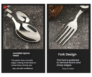 Juego de cubiertos plegables multifuncionales 10 en 1 de acero inoxidable para acampar al aire libre, con cuchillo, tenedor y cuchara, desmontables y ensamblables. - Product Image 6