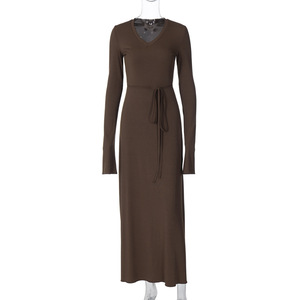 FS9656A <span class=keywords><strong>Vestidos</strong></span> de Moda Otoño Invierno para <span class=keywords><strong>Mujer</strong></span>, Vestido Largo Elegante e Informal - Product Image 6