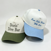 Op maat gemaakte logo 3D geborduurde structuur katoenen sport pet met twee kleuren, 5 panelen, baseballcap, gorras, hoeden voor heren en dames