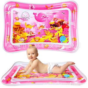 Tapis d'eau gonflable pour bébé, 2,5 cm d'épaisseur, rose, tapis de jeu éducatif pour 0-24 mois, usage domestique, jouet en plastique unisexe - Product Image 3