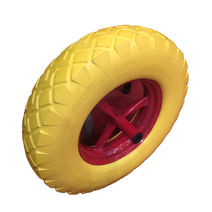 Ruedas de Poliuretano Personalizables de 4.00-8 y 16 Pulgadas para Carretillas, Cortadoras de Césped y Carros de Mano, Venta al Por Mayor en China - Product Image 1