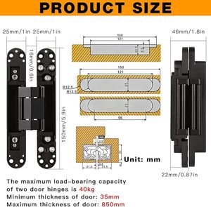 Современная дверная петля, 150 мм - Product Image 3