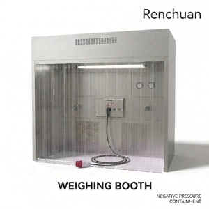 Cabina di Pesatura a Pressione Negativa Professionale Renchuan in Acciaio Inox 304, Doppio Manometro, Filtro HEPA H14 99,999%, ISO Classe 5, Nuovo Modello per Settore Farmaceutico - Product Image 1