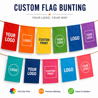 Bannière rectangulaire personnalisée avec logo, drapeaux suspendus colorés pour l'ouverture de magasin, la décoration de stand et la promotion
