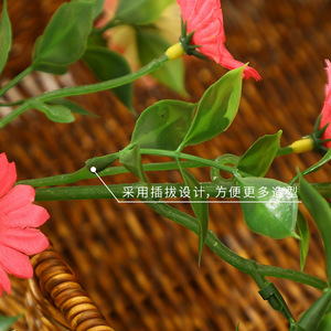 Guirnalda de Flores Artificiales, Color Amarillo Margarita, Decoración para Colgar en la Pared Interior, Material Plástico de Alta Simulación - Product Image 4