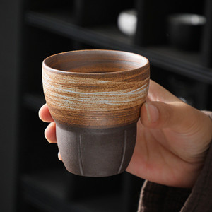 6oz Japanese <strong>Handmade</strong> <strong>Pottery</strong> Espresso Cup for Office - Product Image 3