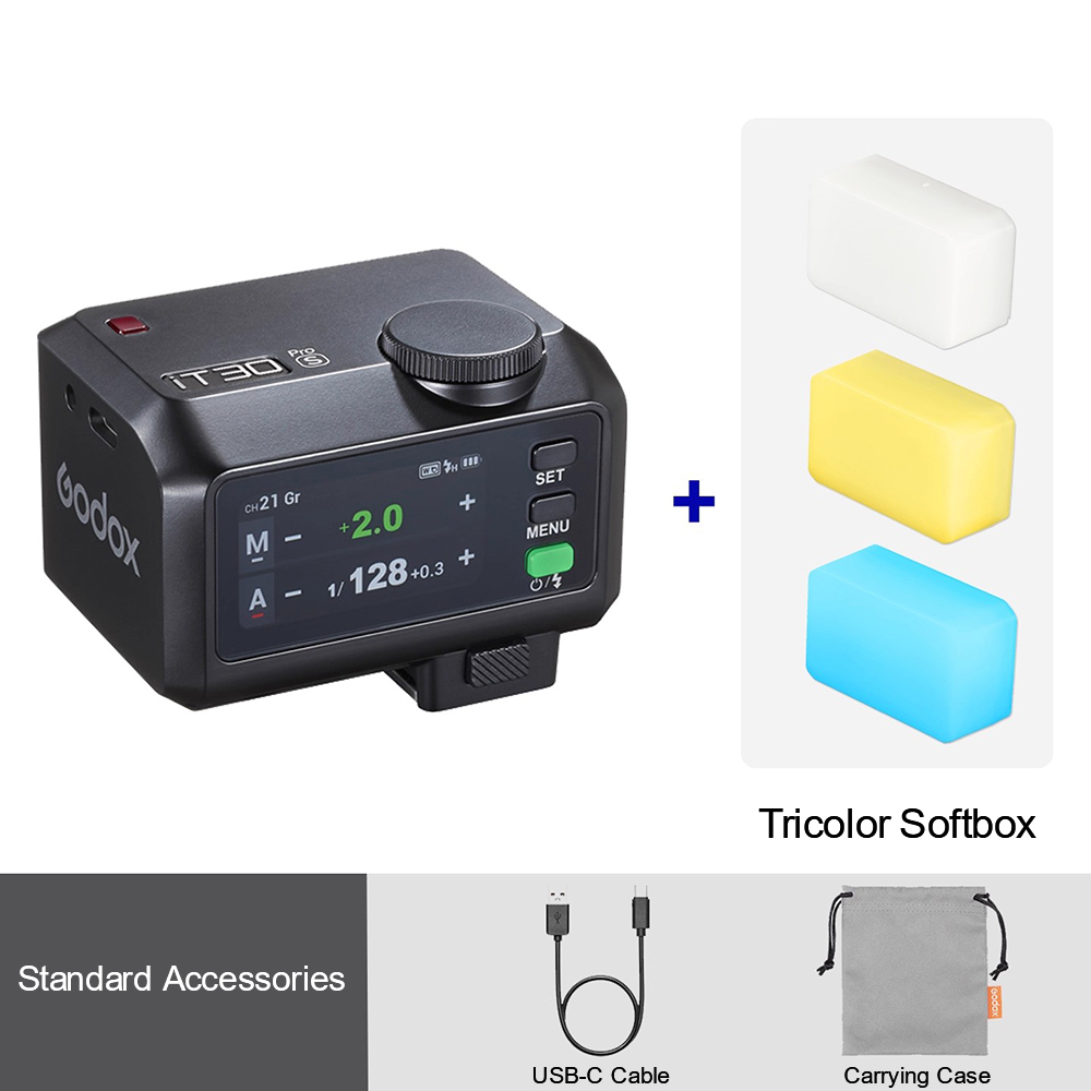 It30Pro - Noir + diffuseur de lumière douce*3