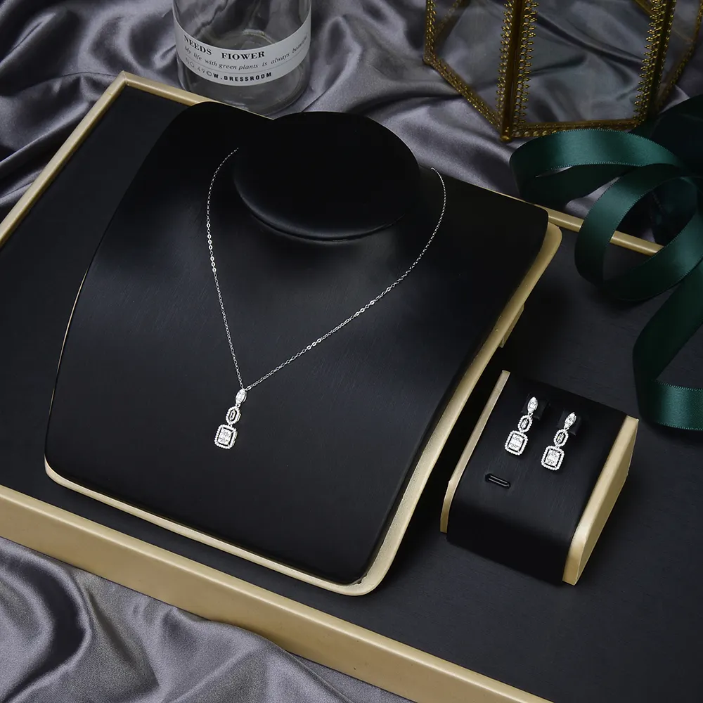 2021 High Quality Women Jewelry Wedding Zirconia Light Ladies Dubai Turkish Jewelry Sets 925 Sterling Silver 