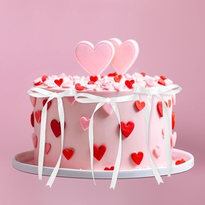 Black And Pink Swallowtail Pearl Bow Cake Decoration Reusable Birthday Party Supply - Product Image 3