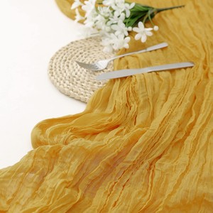 Drapeaux de <span class=keywords><strong>table</strong></span> plissés en gaze de Bali Nappes torsadées de bohème Décorations de fête de <span class=keywords><strong>mariage</strong></span> - Product Image 5