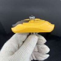 8 #   Fraiseuse pour panneaux de porte à queue ronde de 1/2 pouce, machine de gravure, fraise à deux lames en carbure, corps de coupe en acier au carbone avec roulement
