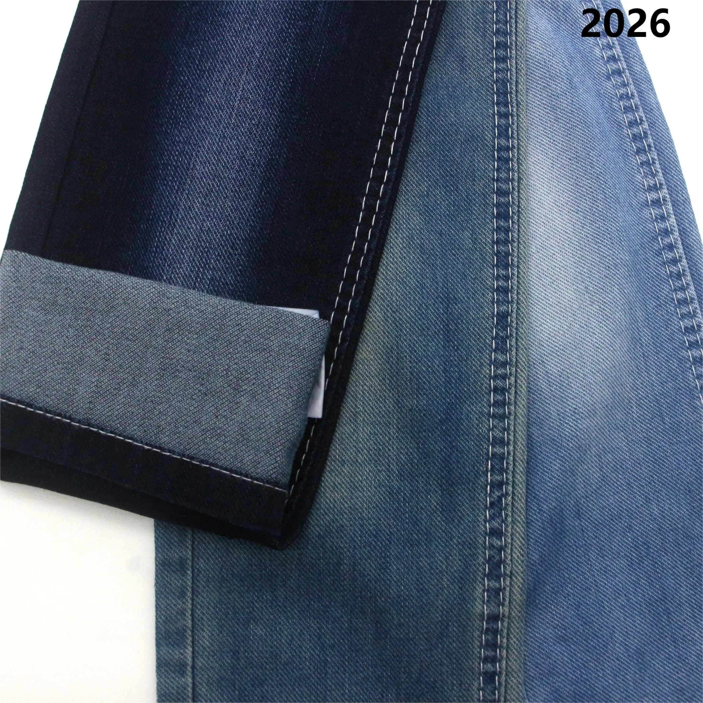 Tersedia tangan kanan kain denim spandeks katun kepar untuk jeans kain melar