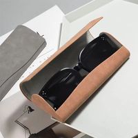 Boîte à lunettes en cuir rétro simple faite à la main, motif mouton imprimé, pour hommes et femmes, étui de rangement pour myopie, vente en gros, marque ZY