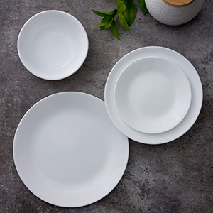 Assiettes plates en céramique de porcelaine blanches pures de 10,5 pouces, grand format, pour hôtels, vente en gros à prix réduit - Product Image 4
