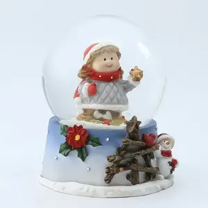 Цзян 20 летним заводом, Рождественская серия снежок SnowGlobe со звездами для девочек, ручная работа, покупательской водной снежный шар