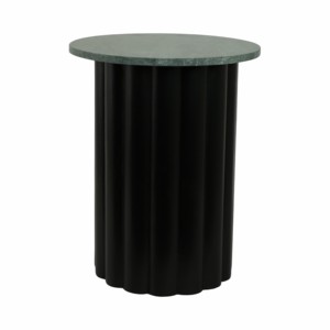 Tavolino moderno con fianchi scanalati e piano in marmo per l'arredamento della casa - Product Image 4