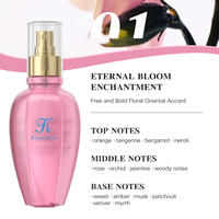 KnowKiss - Perfume Corporal en Aerosol al por Mayor, 190 ml, Larga Duración, Aroma Misterioso de Terciopelo Morado, Flor de Beso, Hechizo Eterno, Fragancia en Aerosol
