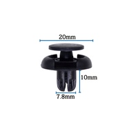 Clips de fixation pour voiture KADIHUI YA73, clips de pare-chocs intérieur auto 91501-S04-003/MU000319 Noir OEM 91501S04003 Matériau POM de haute qualité