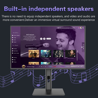 Moniteur 4K UHD de 27 pouces, résolution 3840*2160, fréquence de rafraîchissement de 120 Hz, affichage vertical pour les joueurs sur PC et l'utilisation au bureau, conception HDR