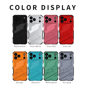 Funda de Lujo para Teléfono Móvil de TPU y PC para iPhone 17 Pro Max, Nueva Funda Protectora a la Moda con Soporte de Tira - Product Image 5