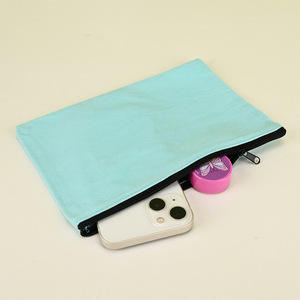 Trousse à crayons en toile colorée en gros - Pochette portable à fermeture éclair pour cosmétiques et papeterie, Organisateur polyvalent pour étudiants - Product Image 2