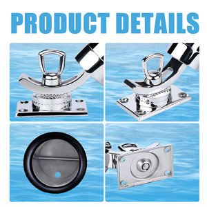 Accesorio de hardware marino Abrazadera de acero inoxidable en estante Soporte de caña de pescar ajustable de 360 grados - Product Image 4