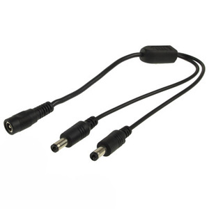 2 Way Power Splitter <b>Cable</b> 2.1mm DC Jack Connector For Surveillance <b>Cameras</b> - Product Image 1