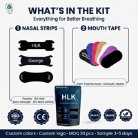 Kit de Bandes Nasales et de Bandes Buccales OEM ODM HLK pour le Ronflement, Solution de Sommeil de Qualité, Marque Privée