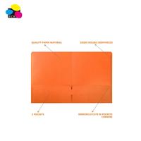 Meilleur prix, 11pt, couleurs assorties, format lettre, 50 pièces/boîte, classeur en papier artistique coloré à deux/trois poches avec logo personnalisé