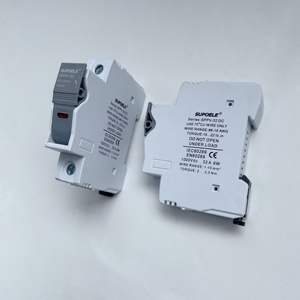 Новый дизайн TUV CE 10*38 мм <span class=keywords><strong>DC</strong></span> 1000V солнечный PV держатель предохранителя Din-рейка со светодиодным светом для установки фотоэлектрических предохранителей - Product Image 2