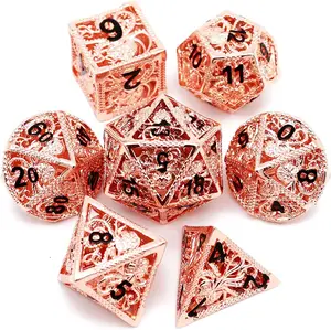 Personalizado Colorido Poliédrico Metal Dice Multiplayer Família Casual Gaming Entertainment Dice Set