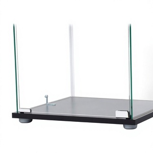 Glass Display Cabinet <b>Door</b> Push <b>Pull</b> <b>Handle</b> Stainless Steel  Minimalist Rectangular Design - Product Image 3