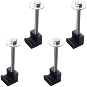 Aluminum Alloy J Type <b>Clamp</b> 125mm Adjustable Right Angle <b>Clamp</b> For Toolbox Pickup Black 4 Pack - Product Image 1