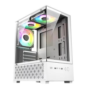 Hot Bán M-ATX ITX Máy Tính Để Bàn Trường Hợp Màu Đen Trắng Giữa Tháp Với Hợp Kim Nhôm Hỗ Trợ 280Mm Card Đồ Họa PC Trường Hợp - Product Image 2