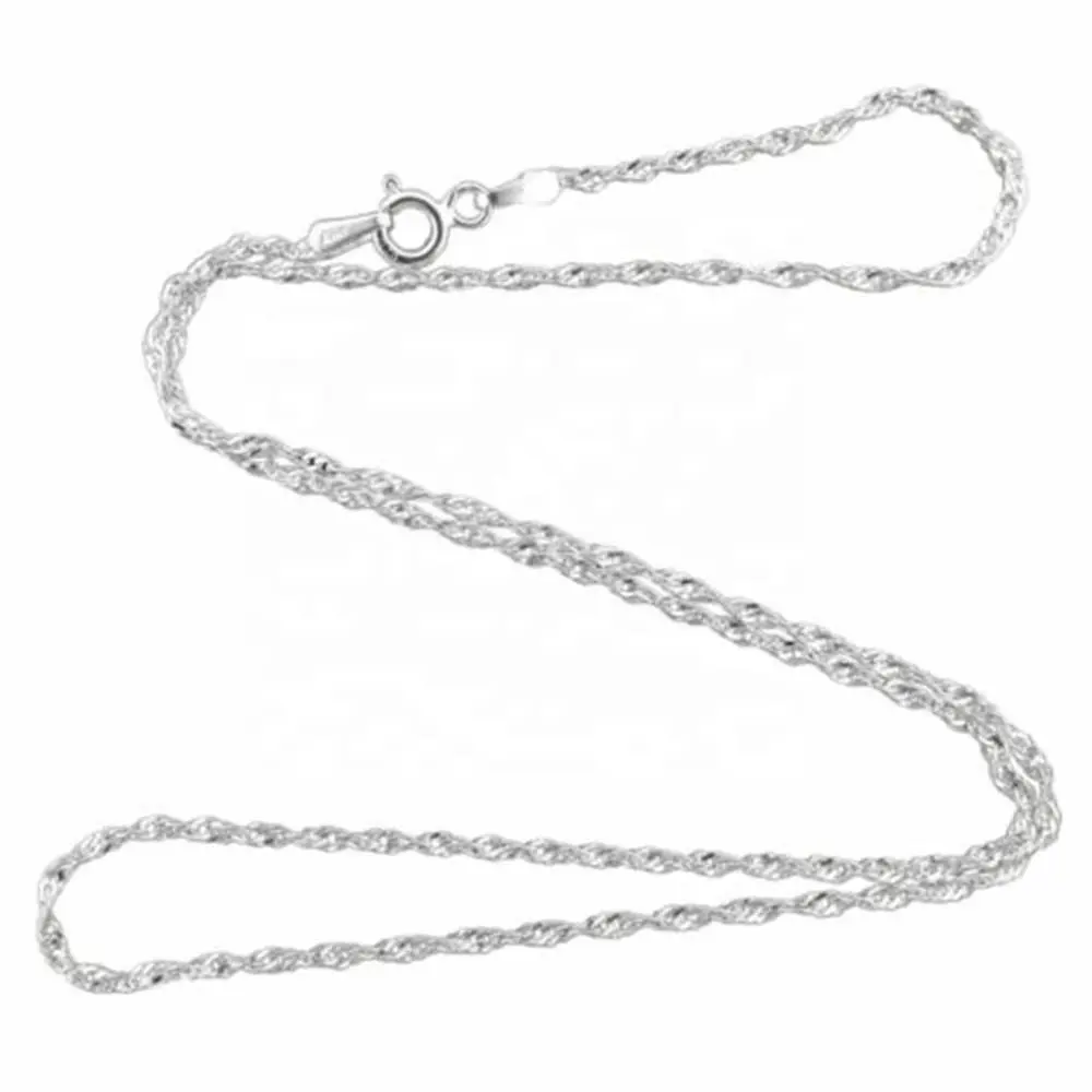 925 Sterling Silver SERPENTINE Rope Chain Necklace 925 Italy 16"-30" Singapore 1.5m