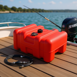 Tanque de Combustible Portátil D0100H53RAX de 12 Galones, Color Rojo, para Motores Fuera de Borda, Almacenamiento de Gasolina, Uso en Yates de Pesca - Product Image 2