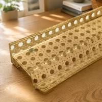Support de Mahjong Américain de 20 Pouces avec Poussoir, en Acrylique, Design en Rotin Tressé, Support Magnétique en Rotin pour Mahjong