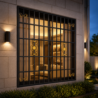 Grille de sécurité personnalisée en aluminium pour fenêtre, motif floral ornemental, en alliage d'aluminium, barrière antivol pour fenêtre de villa