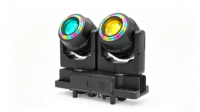 Projecteur de scène à double tête mobile LED RGBW 2x260W IP66, connectable, avec contrôle DMX RDM 540 °   Mélangeur de son pour concerts, DJ et clubs