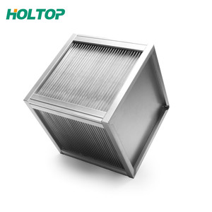 Échangeur de chaleur à <span class=keywords><strong>plaques</strong></span> à flux croisé en aluminium à haut rendement pour système de ventilation à récupération de chaleur - Product Image 1