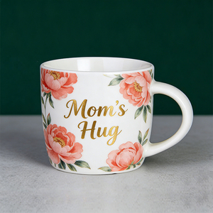 Taza de Cerámica Personalizada para el Día de la Madre con Diseño Floral - Taza de Café Blanca de 11 oz con Diseño de Girasol, Tulipán y Rosa, Regalo Personalizado para Mamá - Product Image 3