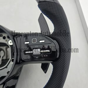 <b>Spot</b> New Products Carbon Fibre Perforated Leather Paddle <b>LED</b> Steering Wheel for Mercedes Benz W203 W204 W205 Steering Wheel - Product Image 2
