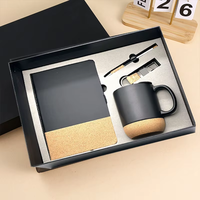Offre Spéciale : Coffret Cadeau d'Affaires de Luxe Personnalisé en Bois pour Salon et Anniversaire, comprenant Tasse à Café, Carnet et Stylo