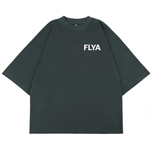 T-shirt décontracté vintage ample à manches courtes pour homme, haute qualité 250g, dégradé de couleurs, effet délavé - Product Image 1